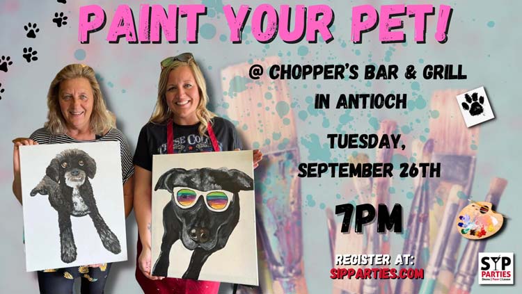 Join us for this fun Paint Your Pet SIP & Paint Party! SIP Parties is a unique twist on your typical SIP & Paint party experience! Enjoy a lively performance that brings humor and audience interaction to detailed art instruction. Whether you’re looking to do a girls night out or enjoy a date night with the hubby, this is a perfect local activity. Join us for this fun Paint Your Pet SIP & Paint Party! SIP Parties is a unique twist on your typical SIP & Paint party experience! Enjoy a lively performance that brings humor and audience interaction to detailed art instruction. Whether you’re looking to do a girls night out or enjoy a date night with the hubby, this is a perfect local activity.